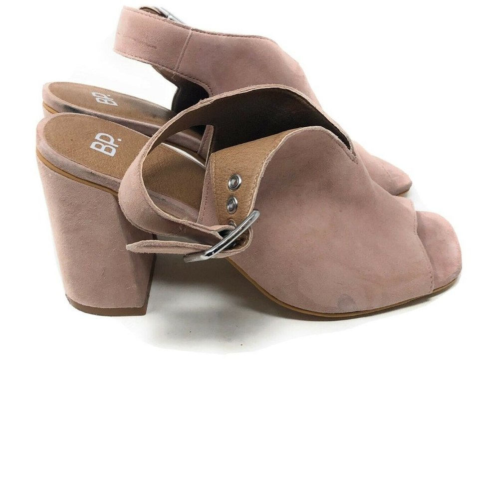 NORDSTROM BP. ANKLE STRAPPY BUCKLE HEEL WEDGE OPEN